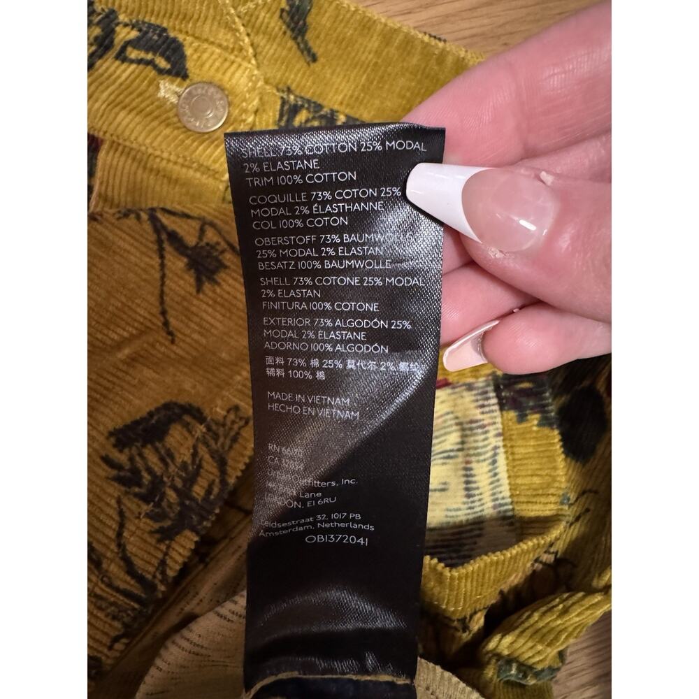 Anthropologie Pilcro Women’s Corduroy Mini Skirt Floral Size 2 Cottagecore City - Picture 10 of 14